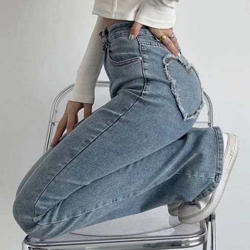 Women's Love Fart Pocket Flare Jeans - ROUTINE FASHION